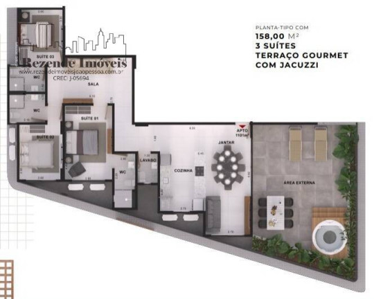 Imagem Apartamento com 3 Quartos à Venda, 158 m² em Jardim Oceania - João Pessoa Imagem Apartamento com 3 Quartos à Venda, 158 m² em Jardim Oceania - João Pessoa
