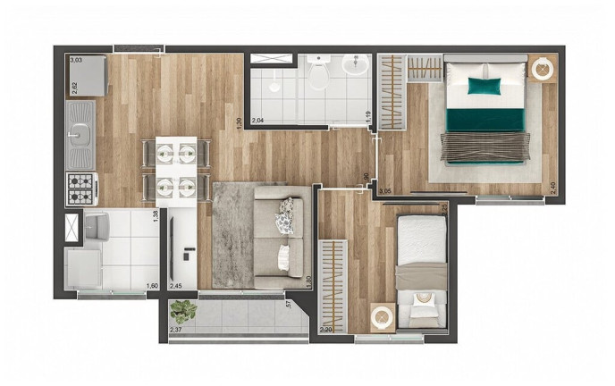 Imagem Imóvel com 2 Quartos à Venda, 39 m² em Vila Tolstoi - São Paulo