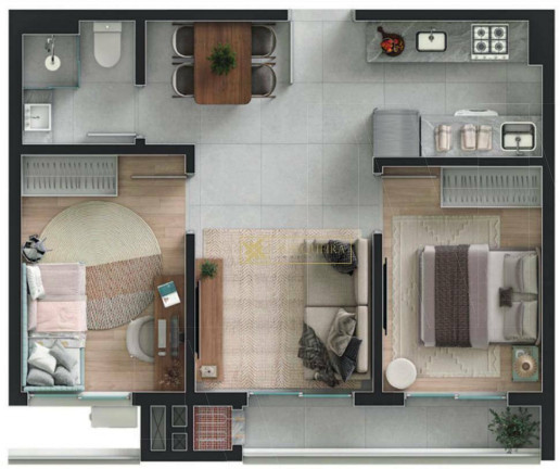 Imagem Apartamento com 2 Quartos à Venda, 51 m² em Barreiros - São José Imagem Apartamento com 2 Quartos à Venda, 51 m² em Barreiros - São José