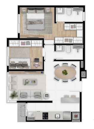Imagem Apartamento com 2 Quartos à Venda, 68 m² em Menino Deus - Porto Alegre
