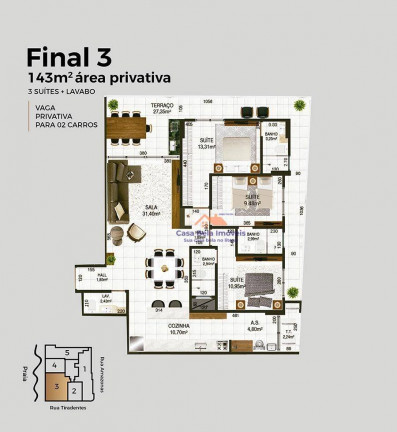 Imagem Apartamento com 3 Quartos à Venda, 143 m² em Canto Do Forte - Praia Grande Imagem Apartamento com 3 Quartos à Venda, 143 m² em Canto Do Forte - Praia Grande