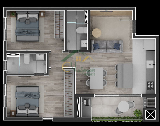 Imagem Apartamento com 2 Quartos à Venda, 59 m² em Novo Mundo - Curitiba Imagem Apartamento com 2 Quartos à Venda, 59 m² em Novo Mundo - Curitiba