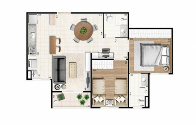 Imagem Apartamento com 2 Quartos à Venda, 57 m² em Parque Residencial João Luiz - Hortolândia Imagem Apartamento com 2 Quartos à Venda, 57 m² em Parque Residencial João Luiz - Hortolândia