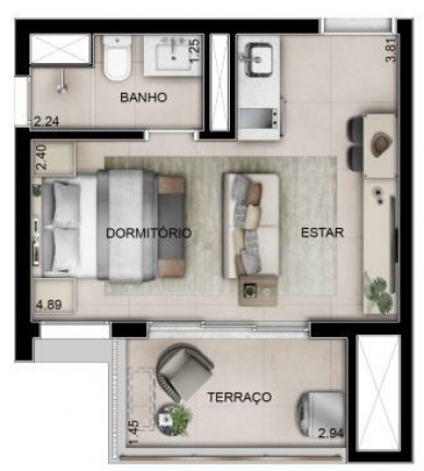 Imagem Studio à Venda, 28 m² em Vila Nova Conceição - São Paulo Imagem Studio à Venda, 28 m² em Vila Nova Conceição - São Paulo