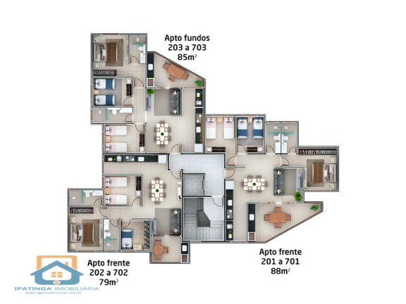Imagem Apartamento com 3 Quartos à Venda, 80 m² em Iguaçu - Ipatinga Imagem Apartamento com 3 Quartos à Venda, 80 m² em Iguaçu - Ipatinga