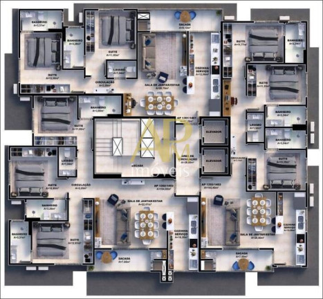 Imagem Apartamento com 3 Quartos à Venda, 87 m² em Pedra Branca - Palhoça