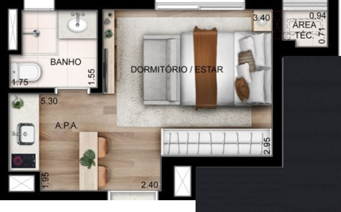 Imagem Apartamento à Venda, 21 m² em Perdizes - São Paulo