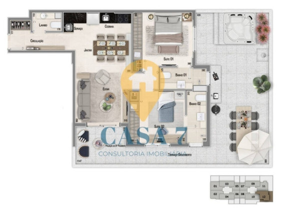 Imagem Apartamento com 1 Quarto à Venda, 69 m² em Santo Agostinho - Belo Horizonte