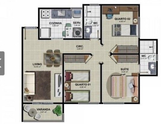 Imagem Apartamento com 3 Quartos à Venda, 70 m² em Centro - Barra Dos Coqueiros