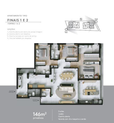 Imagem Apartamento com 3 Quartos à Venda, 146 m² em Ahu - Curitiba