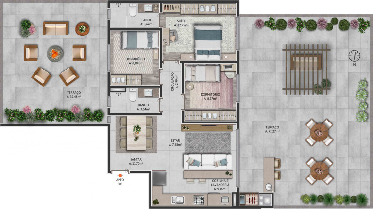 Imagem Apartamento com 2 Quartos à Venda, 83 m² em Parque Dos Vinhedos - Caxias Do Sul