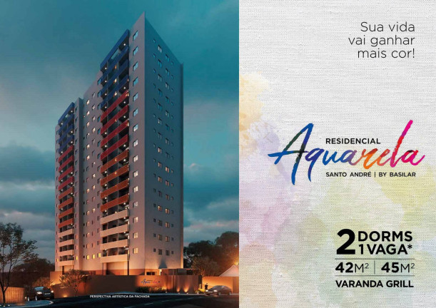Apartamento com 2 Quartos à Venda, 45 m² em Campestre - Santo André