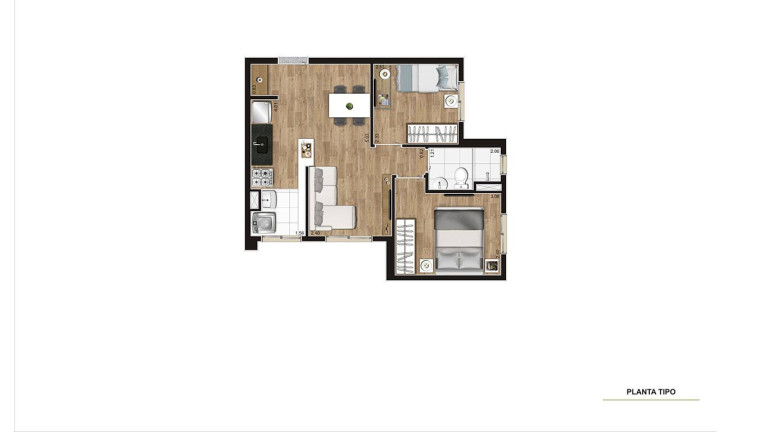 Imagem Apartamento com 2 Quartos à Venda, 41 m² em Parque Arariba - São Paulo