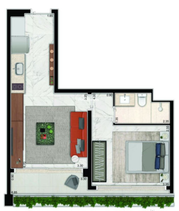 Imagem Imóvel com 1 Quarto à Venda, 40 m² em Moema - São Paulo Imagem Imóvel com 1 Quarto à Venda, 40 m² em Moema - São Paulo