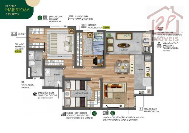 Imagem Apartamento com 3 Quartos à Venda, 75 m² em Parque Industrial - São José Dos Campos Imagem Apartamento com 3 Quartos à Venda, 75 m² em Parque Industrial - São José Dos Campos