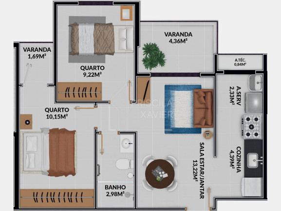 Imagem Apartamento com 2 Quartos à Venda, 50 m² em Santa Inês - Vila Velha