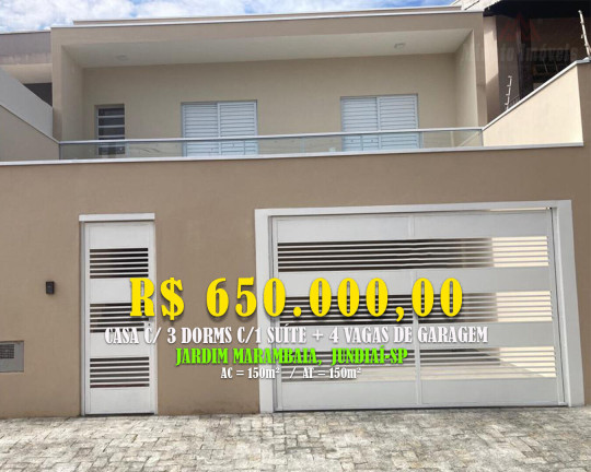 Imagem Sobrado com 3 Quartos à Venda, 150 m² em Jardim Marambaia - Jundiaí Imagem Sobrado com 3 Quartos à Venda, 150 m² em Jardim Marambaia - Jundiaí