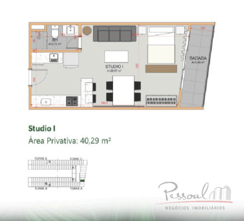 Imagem Apartamento com 1 Quarto à Venda, 58 m² em Saco Grande - Florianópolis