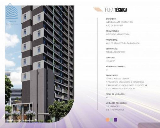 Imagem Imóvel com 1 Quarto à Venda, 19 m² em Alto Da Boa Vista - São Paulo Imagem Imóvel com 1 Quarto à Venda, 19 m² em Alto Da Boa Vista - São Paulo