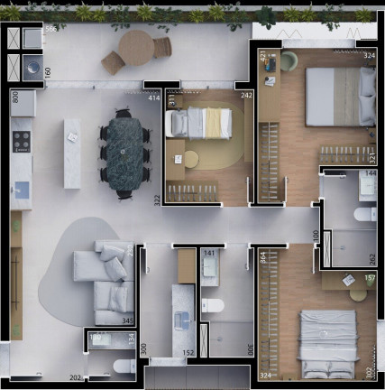 Imagem Apartamento com 2 Quartos à Venda, 76 m² em água Verde - Curitiba