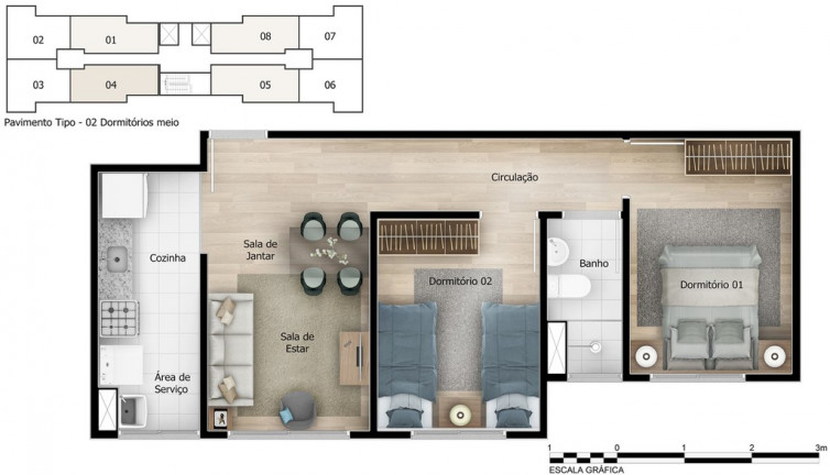 Imagem Apartamento com 2 Quartos à Venda, 44 m² em Usina Piratininga - São Paulo Imagem Apartamento com 2 Quartos à Venda, 44 m² em Usina Piratininga - São Paulo