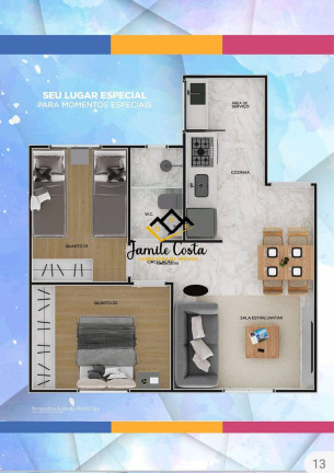Imagem Apartamento com 2 Quartos à Venda, em Papagaio - Feira De Santana Imagem Apartamento com 2 Quartos à Venda, em Papagaio - Feira De Santana