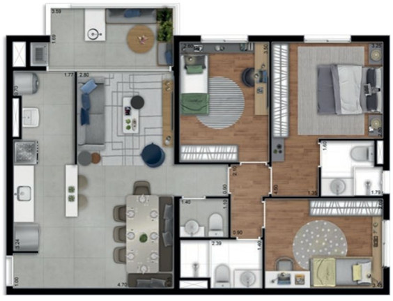 Imagem Apartamento com 2 Quartos à Venda, 70 m² em Centro - Barueri Imagem Apartamento com 2 Quartos à Venda, 70 m² em Centro - Barueri