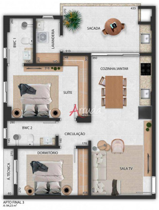 Imagem Apartamento com 2 Quartos à Venda, 87 m² em Bairro Coqueiral - Cascavel Imagem Apartamento com 2 Quartos à Venda, 87 m² em Bairro Coqueiral - Cascavel
