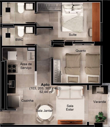Imagem Apartamento com 3 Quartos à Venda, 66 m² em Intermares - Cabedelo Imagem Apartamento com 3 Quartos à Venda, 66 m² em Intermares - Cabedelo