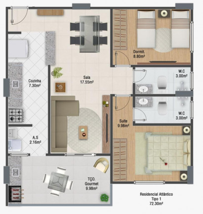 Imagem Apartamento com 2 Quartos à Venda, 71 m² em Vila Guilhermina - Praia Grande Imagem Apartamento com 2 Quartos à Venda, 71 m² em Vila Guilhermina - Praia Grande