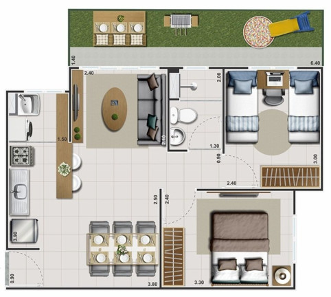 Imagem Imóvel com 2 Quartos à Venda, 53 m² em Vargem Grande - Rio De Janeiro Imagem Imóvel com 2 Quartos à Venda, 53 m² em Vargem Grande - Rio De Janeiro