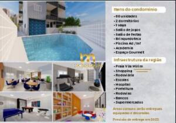 Imagem Apartamento com 2 Quartos à Venda, 54 m² em Mirim - Praia Grande