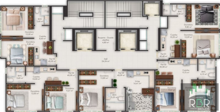 Imagem Flat com 2 Quartos à Venda, 40 m² em Itapema Imagem Flat com 2 Quartos à Venda, 40 m² em Itapema