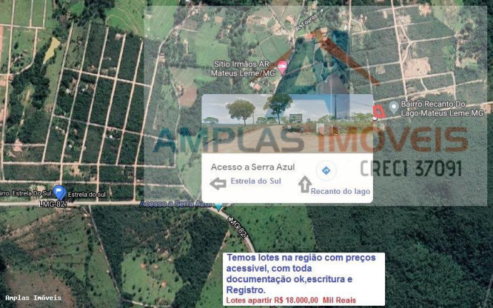Terreno à Venda,  em Recanto Do Lago - Mateus Leme
