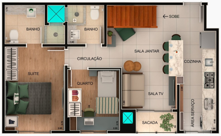 Cobertura com 3 Quartos à Venda, 120 m² em Novo Mundo - Curitiba