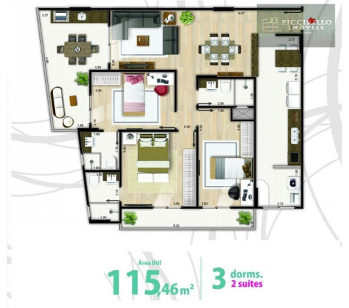 Imagem Apartamento com 3 Quartos à Venda, 107 m² em Aviação - Praia Grande Imagem Apartamento com 3 Quartos à Venda, 107 m² em Aviação - Praia Grande