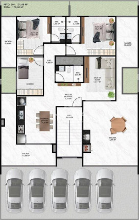 Imagem Apartamento com 3 Quartos à Venda, 100 m² em Tabuleiro - Barra Velha Imagem Apartamento com 3 Quartos à Venda, 100 m² em Tabuleiro - Barra Velha