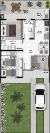Imagem Casa de Condomínio com 2 Quartos à Venda, 42 m² em Estados - Fazenda Rio Grande