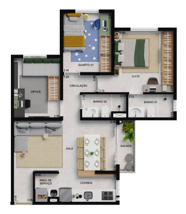 Imagem Apartamento com 3 Quartos à Venda, 108 m² em Setor Sudoeste - Goiânia Imagem Apartamento com 3 Quartos à Venda, 108 m² em Setor Sudoeste - Goiânia