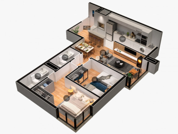 Imagem Apartamento com 2 Quartos à Venda, 65 m² em Centro  - Canela