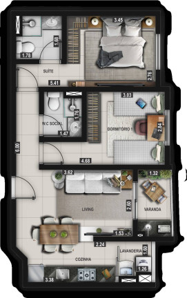 Imagem Apartamento com 3 Quartos à Venda, em Alvinópolis - Atibaia Imagem Apartamento com 3 Quartos à Venda, em Alvinópolis - Atibaia