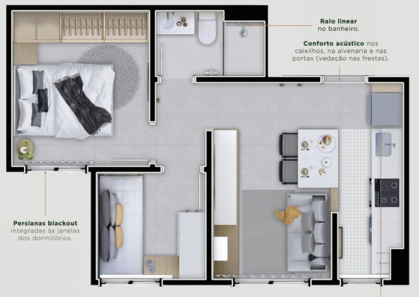 Imagem Apartamento com 2 Quartos à Venda, 35 m² em Jardim Bela Vista - Santo André