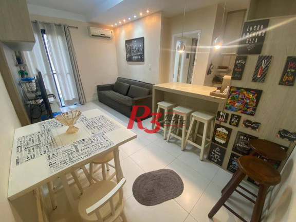 Apartamento com 1 Quarto à Venda ou Locação, 45 m² em Gonzaga - Santos