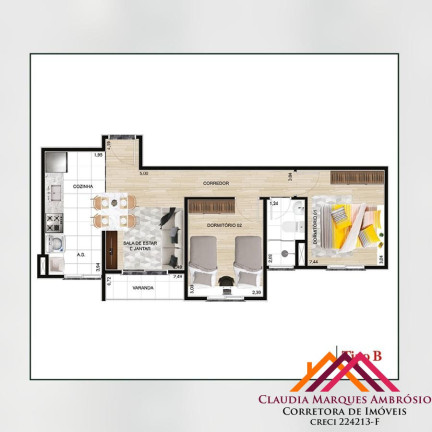 Imagem Apartamento com 2 Quartos à Venda, 45 m² em Laranjeiras - Caieiras