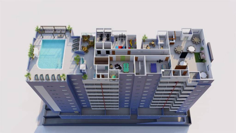 Apartamento com 2 Quartos à Venda, 82 m² em Guilhermina - Praia Grande