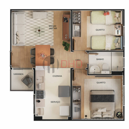 Imagem Apartamento com 2 Quartos à Venda, em Caguassu - Sorocaba Imagem Apartamento com 2 Quartos à Venda, em Caguassu - Sorocaba