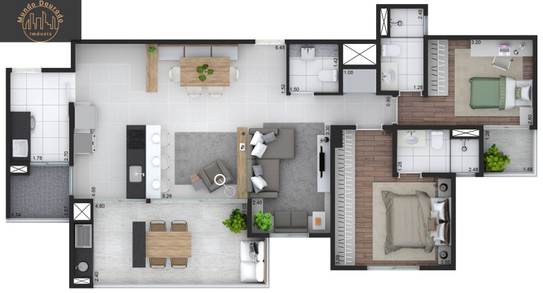Imagem Apartamento com 3 Quartos à Venda, 105 m² em Vila Assunção - Santo André