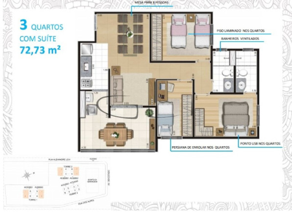 Imagem Imóvel com 3 Quartos à Venda, 73 m² em Cambuci - São Paulo