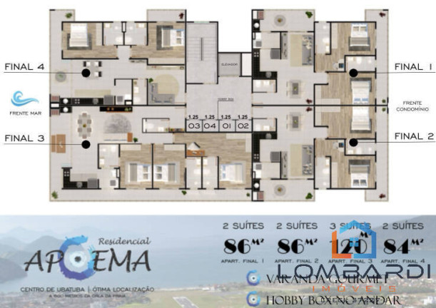 Imagem Apartamento com 2 Quartos à Venda, 86 m² em Centro - Ubatuba Imagem Apartamento com 2 Quartos à Venda, 86 m² em Centro - Ubatuba