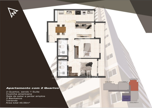 Imagem Apartamento com 2 Quartos à Venda, 48 m² em Damas - Fortaleza Imagem Apartamento com 2 Quartos à Venda, 48 m² em Damas - Fortaleza